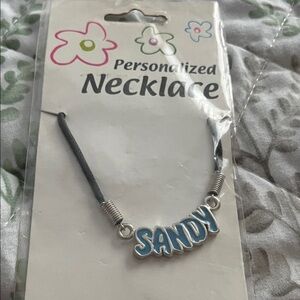 Sandy Personalized Blue Necklace for Kids